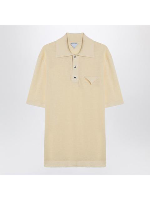 Bottega Veneta Bottega Veneta Men Yellow Polo Shirt In Light Linen