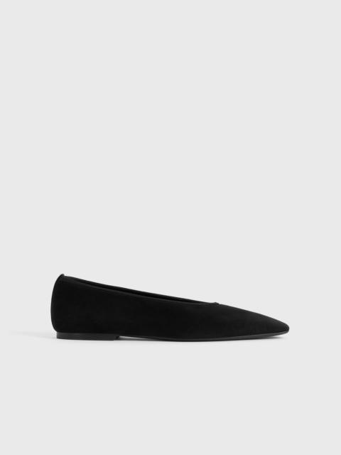 TOTEME Minimalist suede ballerinas black
