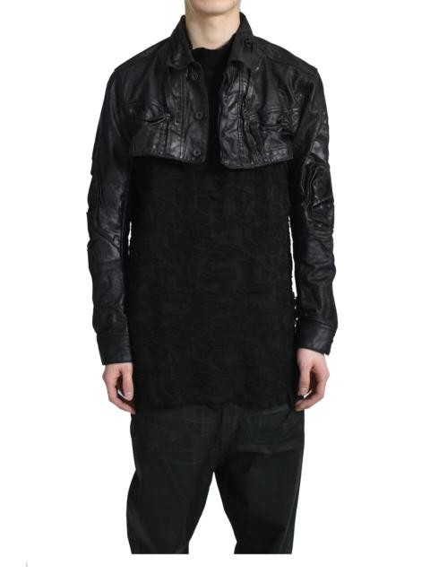 Julius COATED DENIM BLOUSON / BLK