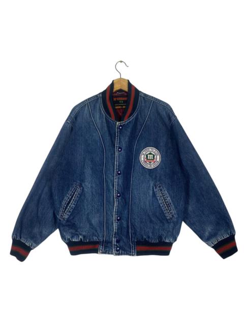 Vintage 90s McGregor Denim Bomber Snap Button Jacket L Size