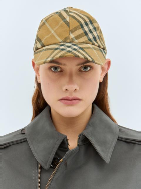 Burberry Check Cotton Baseball Cap