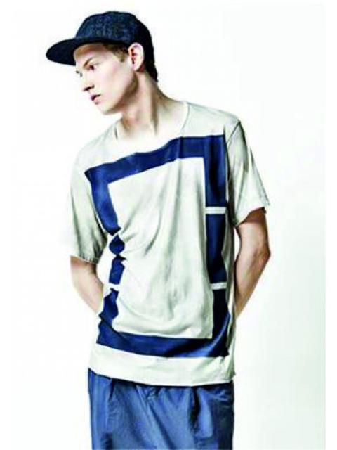 Other Designers Attachment - KJ51-014 Handprinted long tee.Like Rick Owens or Julius