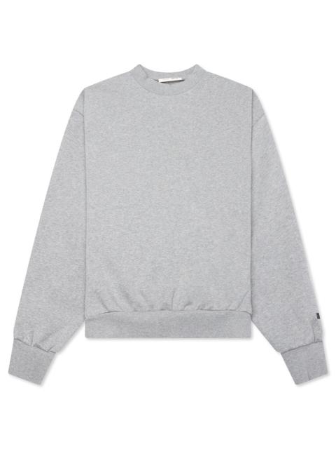 ESSENTIALS CLASSIC FLEECE CREWNECK - CONCRETE HEATHER