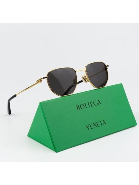 Bottega Veneta NEW Bottega Veneta BV1301S 001 Gold Grey Split Panthos Unisex Sunglasses