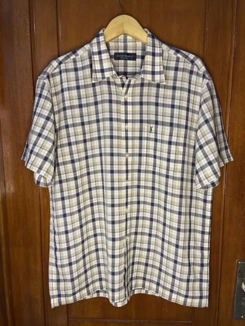 Other Designers Vintage 90s Yves Saint Laurent Pour Homme Chekered Shirts