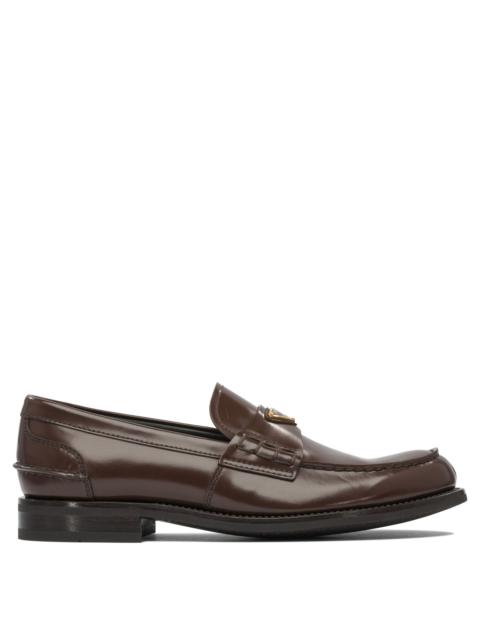 Prada Brushed Leather Loafers