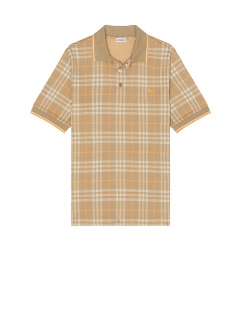 Burberry Check Slim Polo With EKD