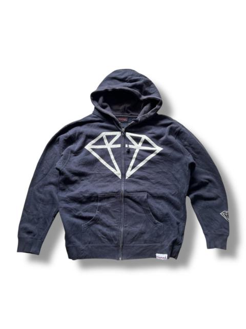 Faded Black Big Logo Diamond Supply Co Hoodie