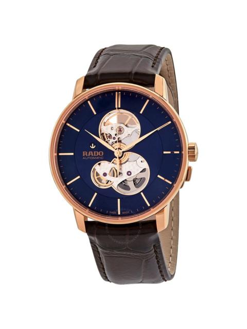 Other Designers Rado Coupole Classic Open Heart Automatic Blue Dial Men's Leather Watch R22895215