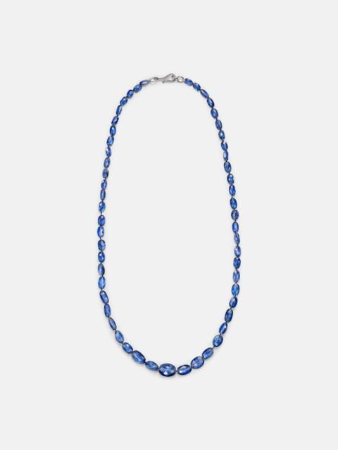 ILEANA MAKRI 18kt white gold beaded necklace with kyanite and diamonds