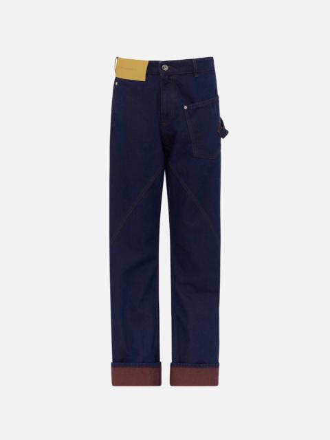 Other Designers Jw Anderson Women Turn Up Twisted Workwear Jeans