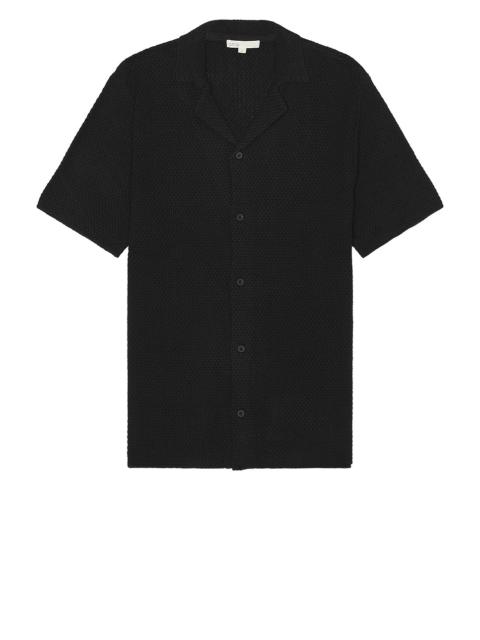 onia Cotton Textured Camp Shirt