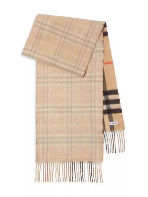 Reversible Check Cashmere Scarf