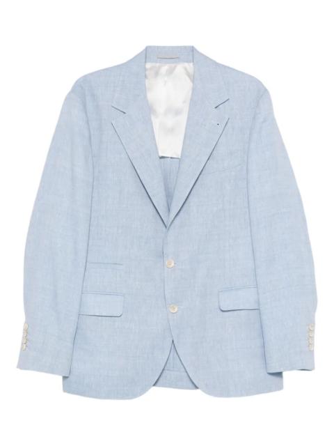 Brunello Cucinelli Brunello Cucinelli Men Linen And Virgin Wool Chevron Deconstructed Jacket
