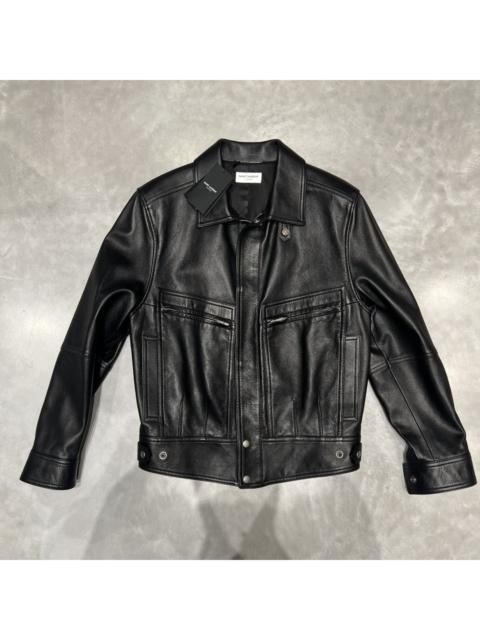 SAINT LAURENT Saint Laurent Leather Jacket in Large