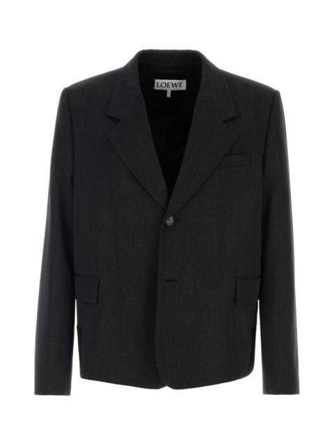Loewe Loewe Men Charcoal Wool Blazer