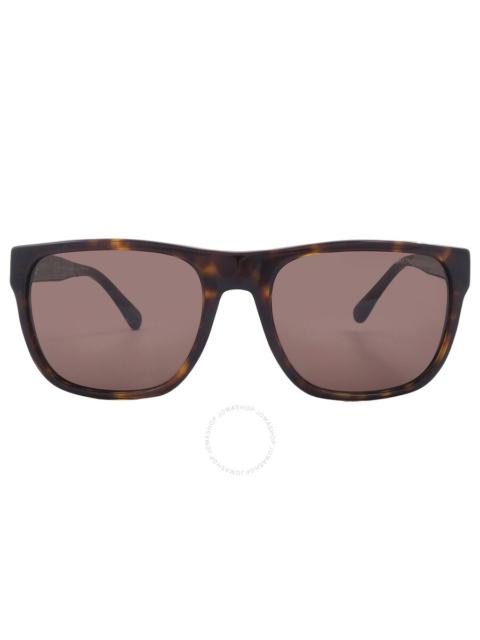 EMPORIO ARMANI Emporio Armani Dark Brown Square Men's Sunglasses EA4163 587973 56