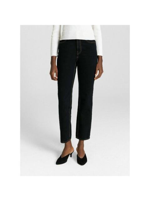 A.L.C. Jeans Malone Black Overdye Denim Ankle Crop Pants High Rise Sz 4 NWT