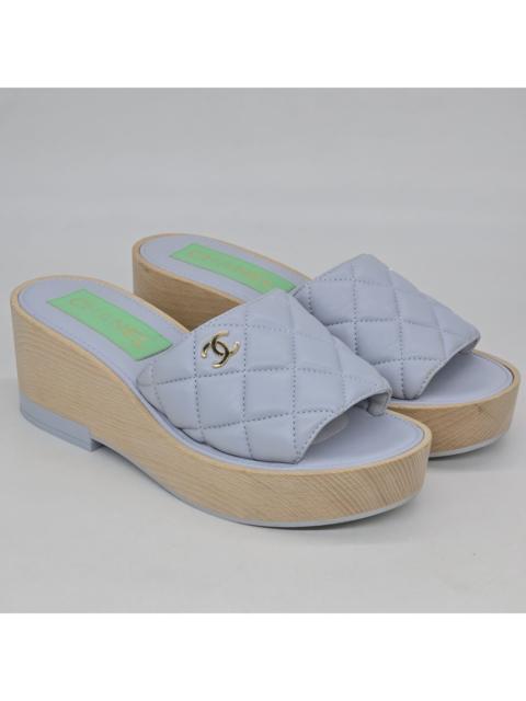 CHANEL Chanel - 22C Quilted Leather Platform Sandals
