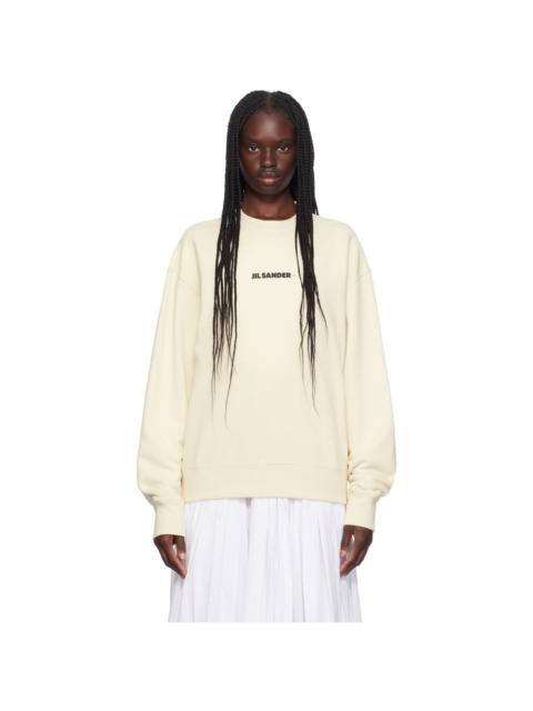 Jil Sander Off-White Printed Logo Sweatshirt
