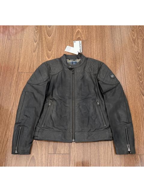 Belstaff BELSTAFF OUTLAW Biker Leather Jacket — Made in Italy — Honey Waxed Cowhide