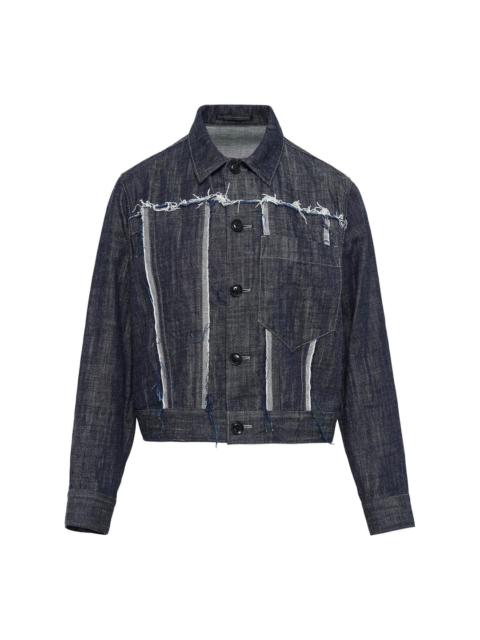 Y's Untrimmed Panel Denim Jacket