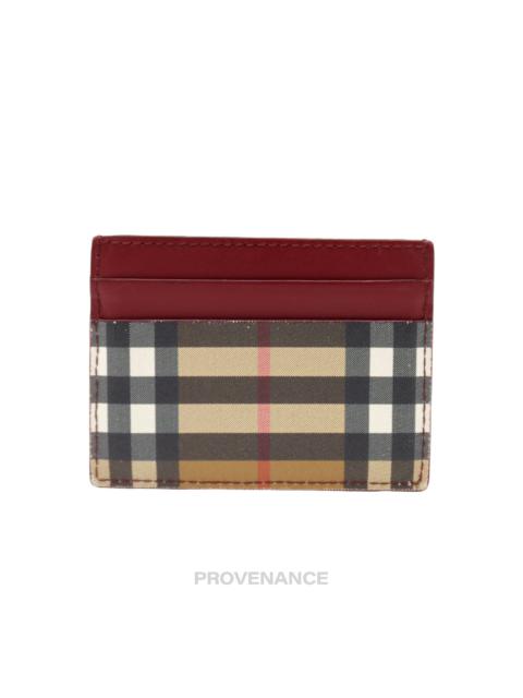 Burberry Card Holder Wallet - Vintage Nova Check Red