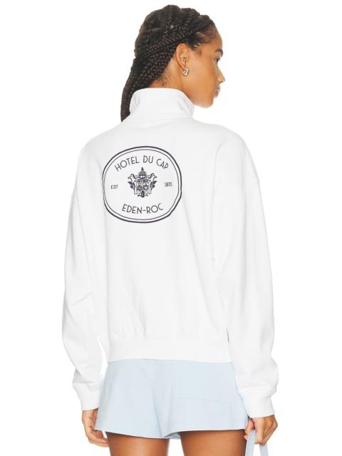 Sporty & Rich x Hotel Du Cap Eden Roc Eden Crest Quarter Zip Sweatshirt
