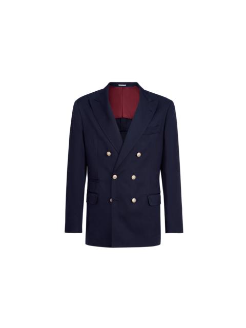 Brunello Cucinelli Brunello Cucinelli Twill unconstructed blazer in Navy Blue at Nordstrom