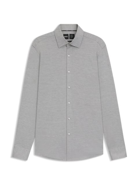BOSS SLIM-FIT SHIRT IN BRUSHED PERFORMANCE-STRETCH FLANNEL