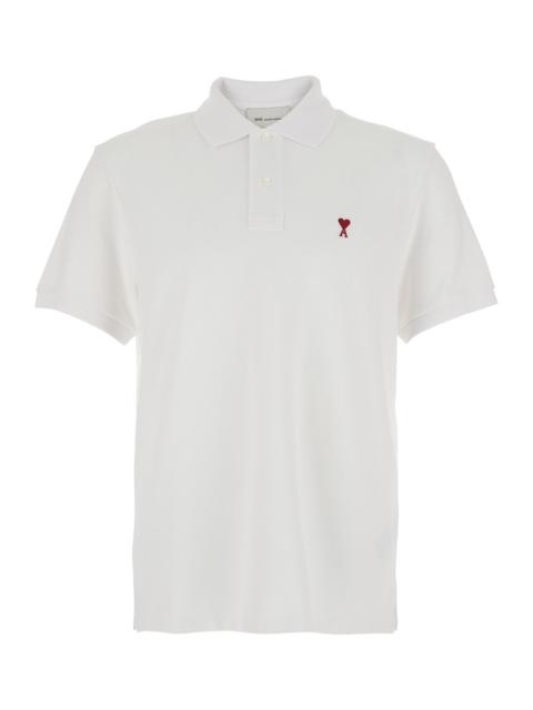AMI Paris Ami Paris Women Polo Shirt With Adc Logo Embroidery On The Front In White For Women