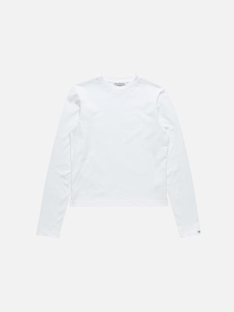 Acne Studios Satin label t-shirt - regular - Optic White