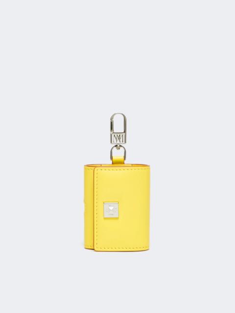 Max Mara Leather earphone pouch - YELLOW