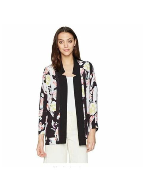FRENCH CONNECTION Floral Open Front Kimono Blazer Enoshima Multi Color Sz 8 NWT