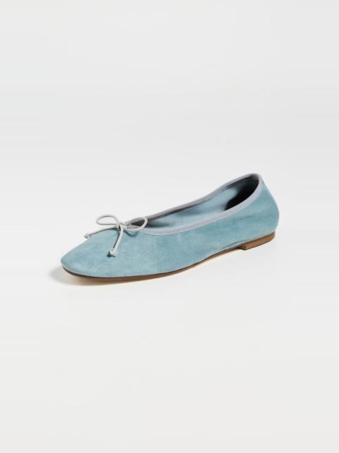 Aeyde Tiby Kid Suede Leather Glass Flats