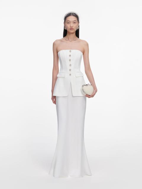 self-portrait White Bandeau Maxi Dress