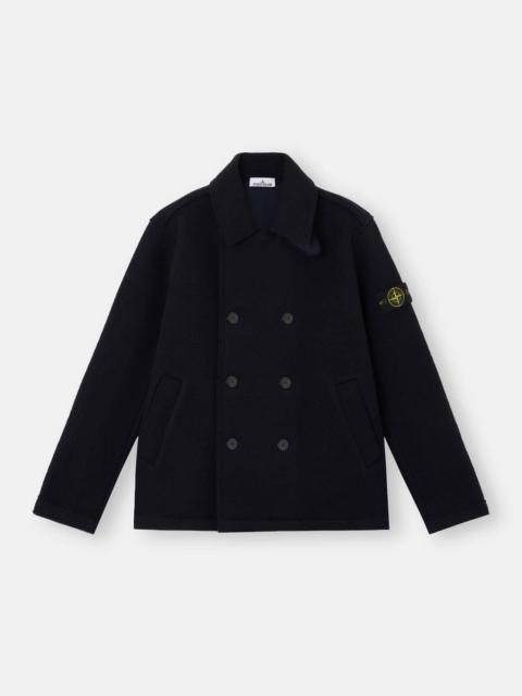 Stone Island Stone Island Double-breasted Rws Wool Felt Pea Jacket