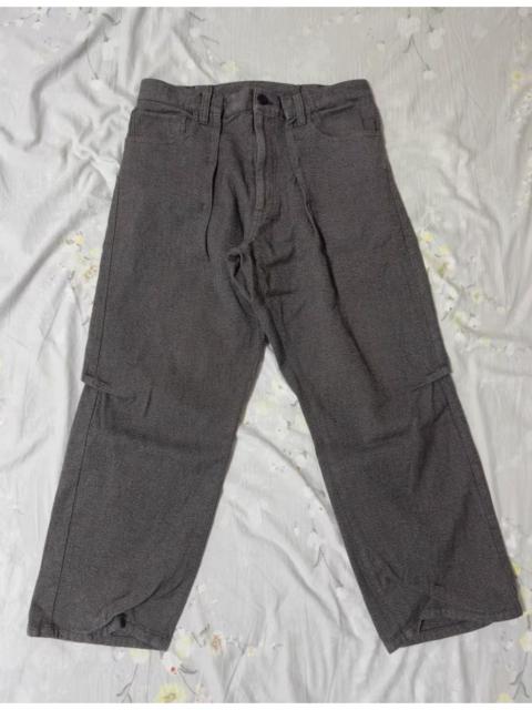 visvim visvim 18aw muir wool-cotton-linen blend pleated casual pants