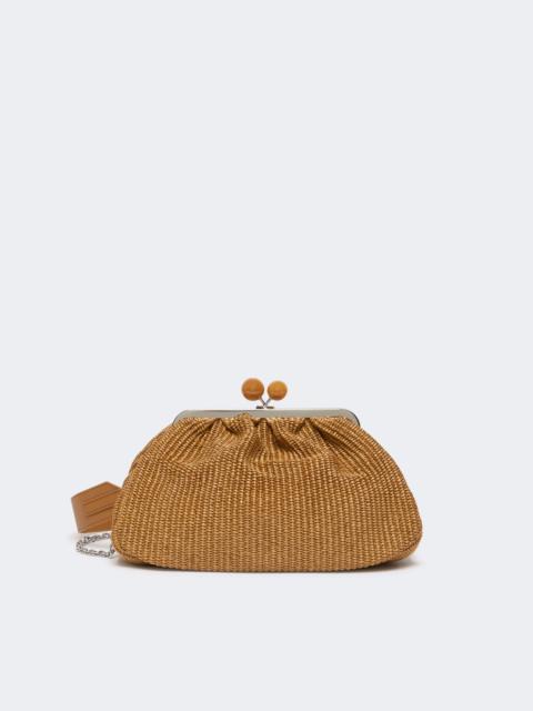 WEEKEND Max Mara Medium raffia-effect Pasticcino bag - TANGERINE