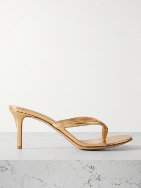 Gianvito Rossi Calypso 70 Metallic Leather Sandals