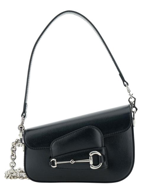 GUCCI Gucci Women 'Gucci Horsebit 1955 Mini' Black Shoulder Bag With Horsebit Detail In Leather Woman