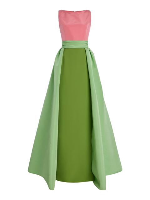 CAROLINA HERRERA Overskirt Silk-Faille Gown multi