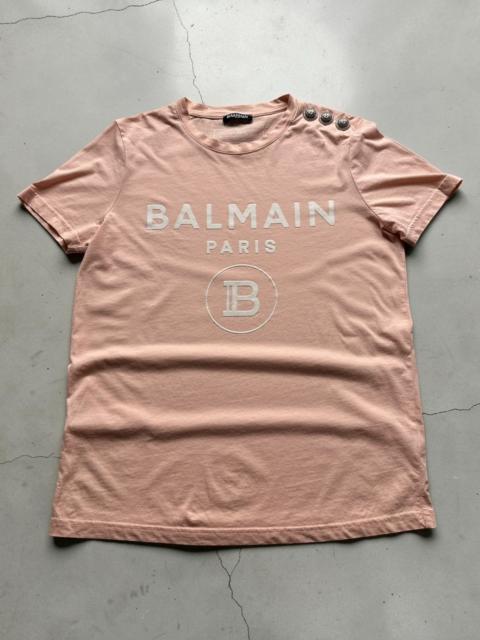 Balmain Vintage Y2K Balmain Paris Decarnin Button Distressed T-Shirt