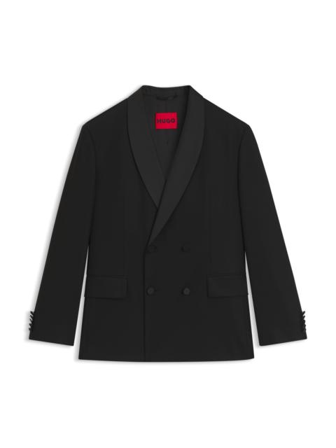 HUGO MODERN-FIT TUXEDO JACKET WITH SHAWL LAPELS