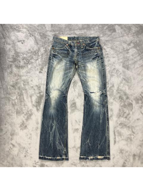 Other Designers Japanese Brand - FLARE🔥 BLUE WAY TRASHED WASHED DISTRESS DENIM #6131-220