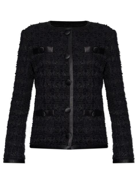 Dolce & Gabbana SINGLE-BREASTED JACKET IN WOOL-SILK BLEND DOUBLE CREPE