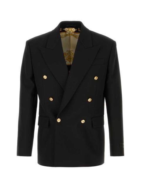 VERSACE Versace Men Black Wool Blazer