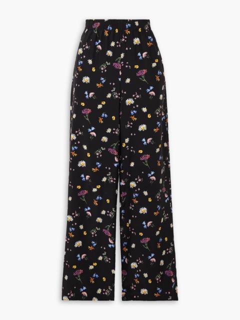 Stella McCartney Floral-print silk wide-leg pants