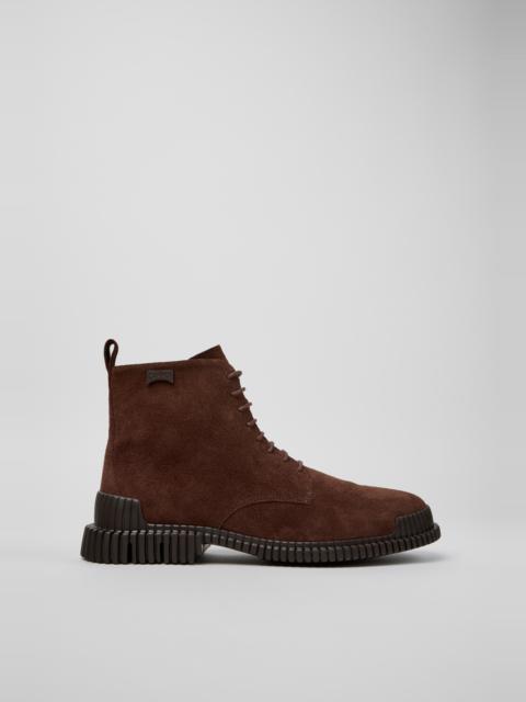 CAMPERLAB Brown Suede Leather Ankle Boots for Men.