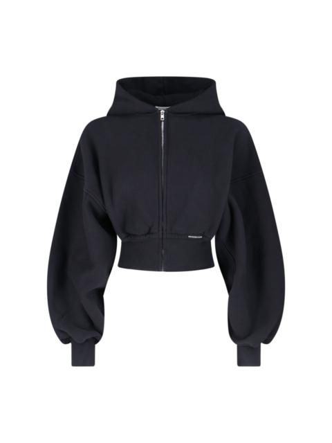 Alexander Wang ZIP CROPPED SWEATSHIRT